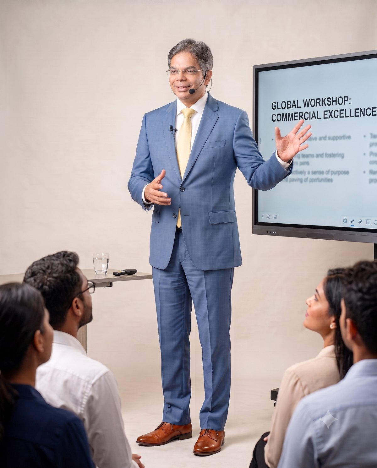 K. K. Srivastava delivering a Global Workshop on Commercial Excellence